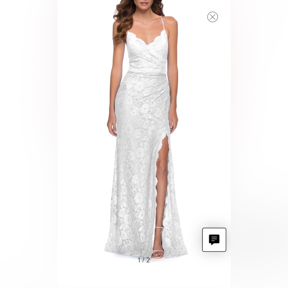 Strappy Back Lace Gown